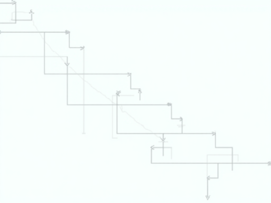 Sequential waterfall project management diagram for financial system